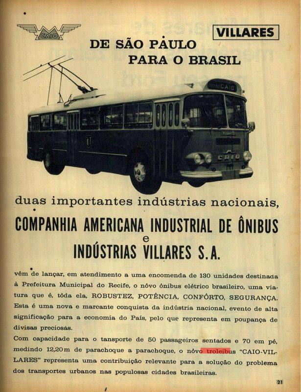 Já na busca das cidades por um transporte mais limpo, silencioso e eficiente, Bossa Nova marcou a geração nacional de trólebus dos anos de 1960.